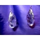FSH004 Feng Shui Faceted Crystal Tear Drop Sun Catcher 50mm + Hanging Kit PAIR