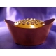 FSH059 Feng Shui 24 Carat Gold-Plated Ingots/Yuanbao Wealth Cures with Crystals 45mm