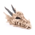 GTH232 Horned Dragon Skull Ornament/Decoration Money Box Depth 19cm (Small)