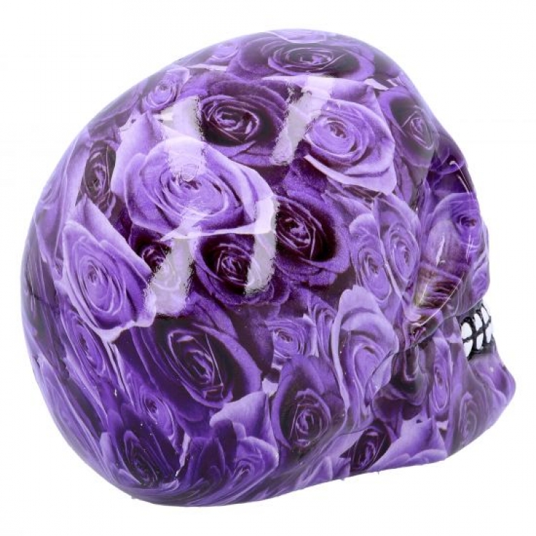 GTH003 Nemesis Now Gothic Purple Romance Skull 18cm