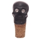 GTH138 Crystal Eyed Skull Wine Bottle Stopper: Black