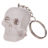 GTH143 Crystal Eyed Skull Key Ring: White