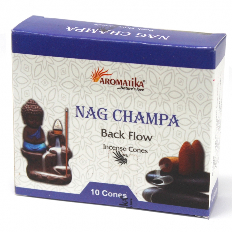 INC098 Aromatika Backflow Cones Pack of 10: Nag Champa