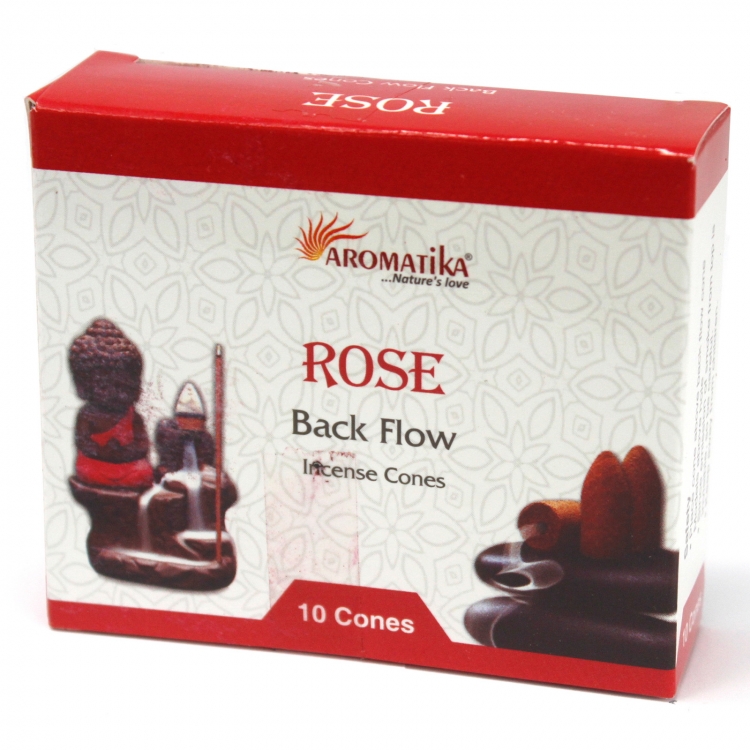 INC101 Aromatika Backflow Cones Pack of 10: Rose
