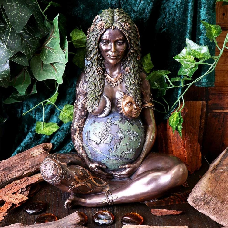 PAG052 Nemesis Now Bronze Figurine Mother Earth Gaia Goddess Art Statue Large 30cm
