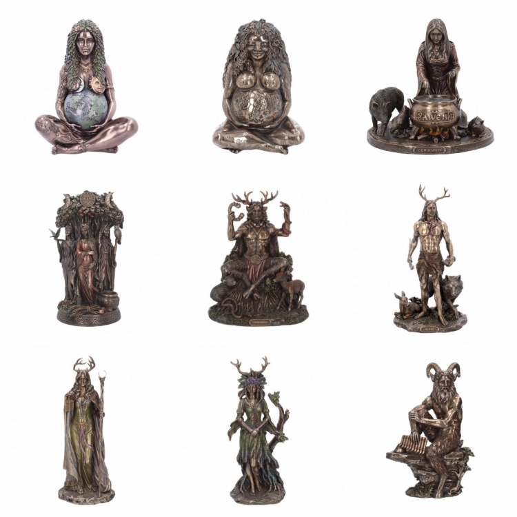 PAG055 Nemesis Now Bronze Figurine Mother Earth Painted Gaia Goddess Art Statue Large 30cm