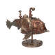 GTH249 Nemesis Now Steampunk Sub Piranha Submarine Copper Metallic Ornament Figurine 22.5cm