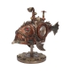 GTH249 Nemesis Now Steampunk Sub Piranha Submarine Copper Metallic Ornament Figurine 22.5cm