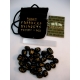 PAG019 RUNE STONES KIT: Elder Futhark Alphabet, Selenite Stick, Pouch + Booklet: BLACK AGATE