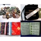 PAG020 RUNE STONES KIT: Elder Futhark Alphabet, Selenite Stick, Pouch + Booklet: INDIAN AGATE