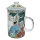 FSH255 Feng Shui Porcelain Mug with Infuser: Tian Xian Pei