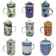 GSH251 Feng Shui Chinese Porcelain Mug: Rice Pattern Doodle